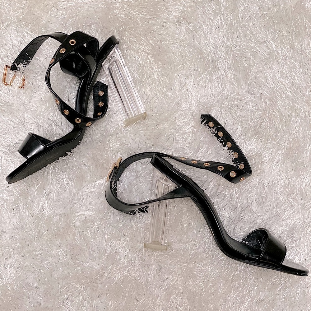 Clear Heeled Sandals
